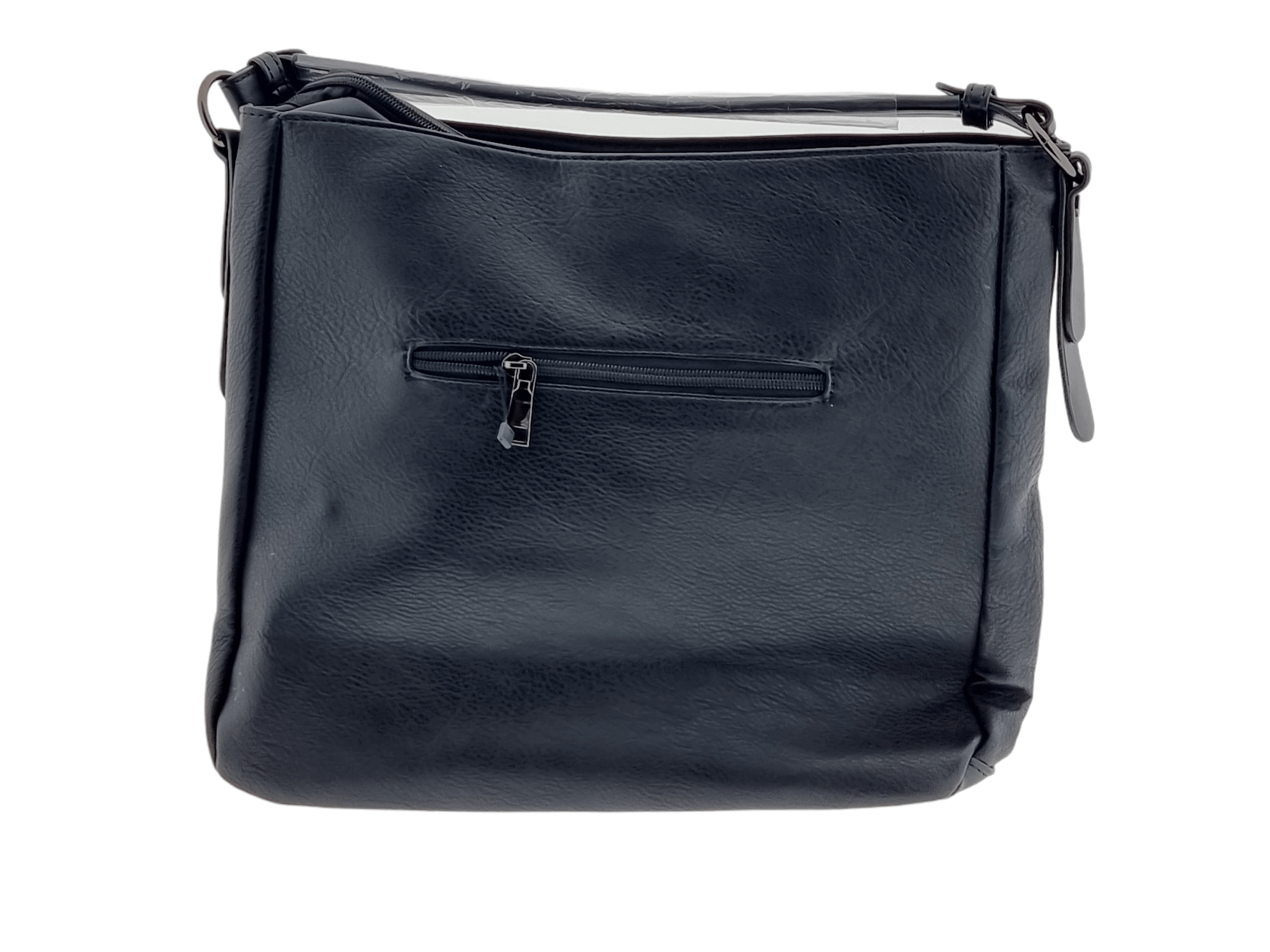 Decorative Overlay Hobo Handbag Black - Image 4