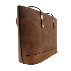 Alternative view of Medium Shopper Bag, Zipped Pocket, Gold - Brown/Tan