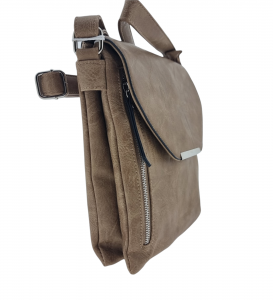 Alternative view of Cross Body Bag, Flap, Double Compartment Khaki