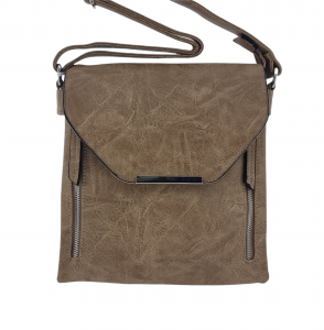 Cross Body Bag, Flap, Double Compartment Khaki