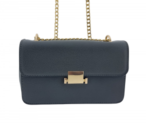Chain Strap Cross Body Bag, Flap Dark Grey