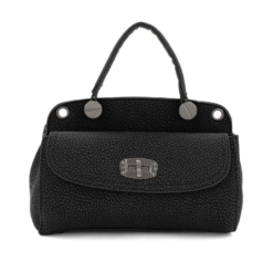Designer Black Small Bag with Twist lock