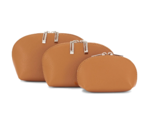 Italian Designer Leather Set of 3 Purses Tan  Tre Volte