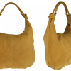 Suede Leather Slouchy Bag