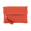 Foldover Leather Clutch