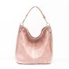 Italian Designer Soft Leather Right Pocket Hobo Bag- Swolit Zeta Dusty Pink
