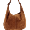 Suede Leather Slouchy Bag