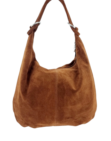 Suede Leather Slouchy Bag