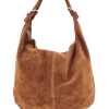 Suede Leather Slouchy Bag