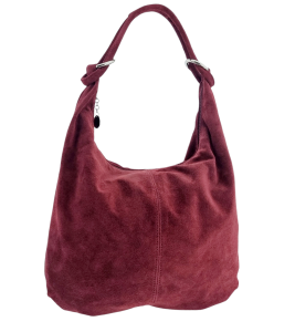 Alternative view of Italian Designer Suede Leather Slouchy Bag - Swolit Cosimo- Ox Blood