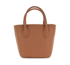 Italian Designer Leather Grab Bag - Swolit Domenico Mid Tan