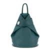 Italian Designer Soft Leather Folding Backpack -Multiuso Teal