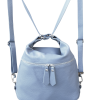 Italian Designer Soft Leather Convertible Backpack Bag- Swolit Ninetta- Dusty Blue