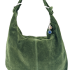 Suede Leather Slouchy Bag