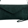 Suede leather clutch