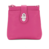 Italian Designer Leather Multi-compartment Crossbody Cleo Magenta