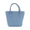 Italian Designer Leather Grab Bag - Swolit Domenico - Dusty Blue