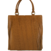 Leather Fringe Tote Bag