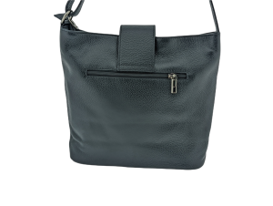 Alternative view of Italian Soft Leather Shoulder Crossbody Messenger bag with Adjustable Strap- Swolit Black