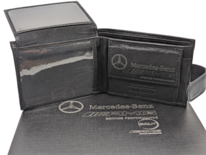 Alternative view of Genuine Leather Mercedes AMG Wallet Sport Wallet, Key Fob, Pen & Cuff links Boxed Gift Set