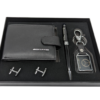 Genuine Leather Mercedes AMG Badge Wallet Sport Wallet, Key Fob, Pen & Cuff links Boxed Gift Set,