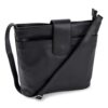 Italian Soft Leather Shoulder Crossbody Messenger bag with Adjustable Strap- Swolit Black