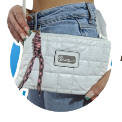 Alternative view of Swolit Shanelly Crossbody, With Zip Top, Double Compartment-Gloss White