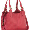 Classic Mattea Black Soft Handbag - Red
