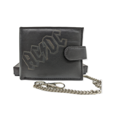 Genuine Leather AC DC Rock Band Bikers Wallet With with RFID, Gift boxed-Limited Stock