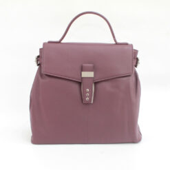 Finest Soft Leather Crossbody Handbag with Buckle Detail- Dusty Pink/ Stone