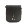 Finest Soft Leather Crossbody Saddle Bag- Black