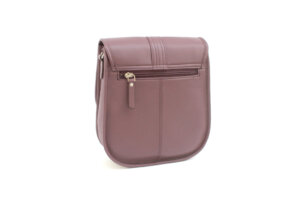 Alternative view of Finest Soft Leather Crossbody Saddle Bag- Dusty Pink