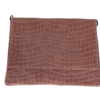 full Croc Print Clutch