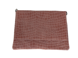 full Croc Print Clutch