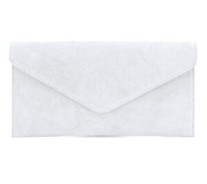 Suede leather clutch