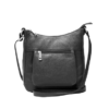 Italian Designer Leather Crossbody with Front Pocket- Emilinio New Black