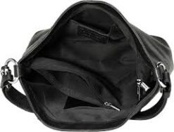 Alternative view of Italian Designer Leather Handbag with Adjustable Strap Stella Black