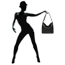 Italian Designer Leather Handbag with Adjustable Strap Stella New Navy - Image 7