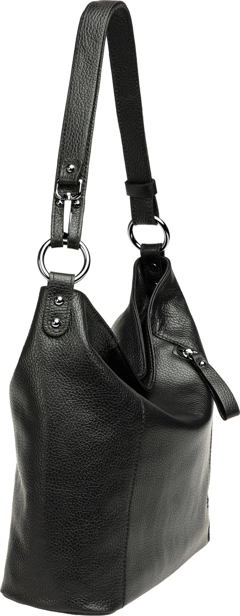 Italian Designer Leather Handbag with Adjustable Strap Stella Black - Image 3