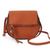 Leather Round Crossbody Bag