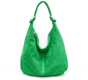 Suede Leather Slouchy Bag