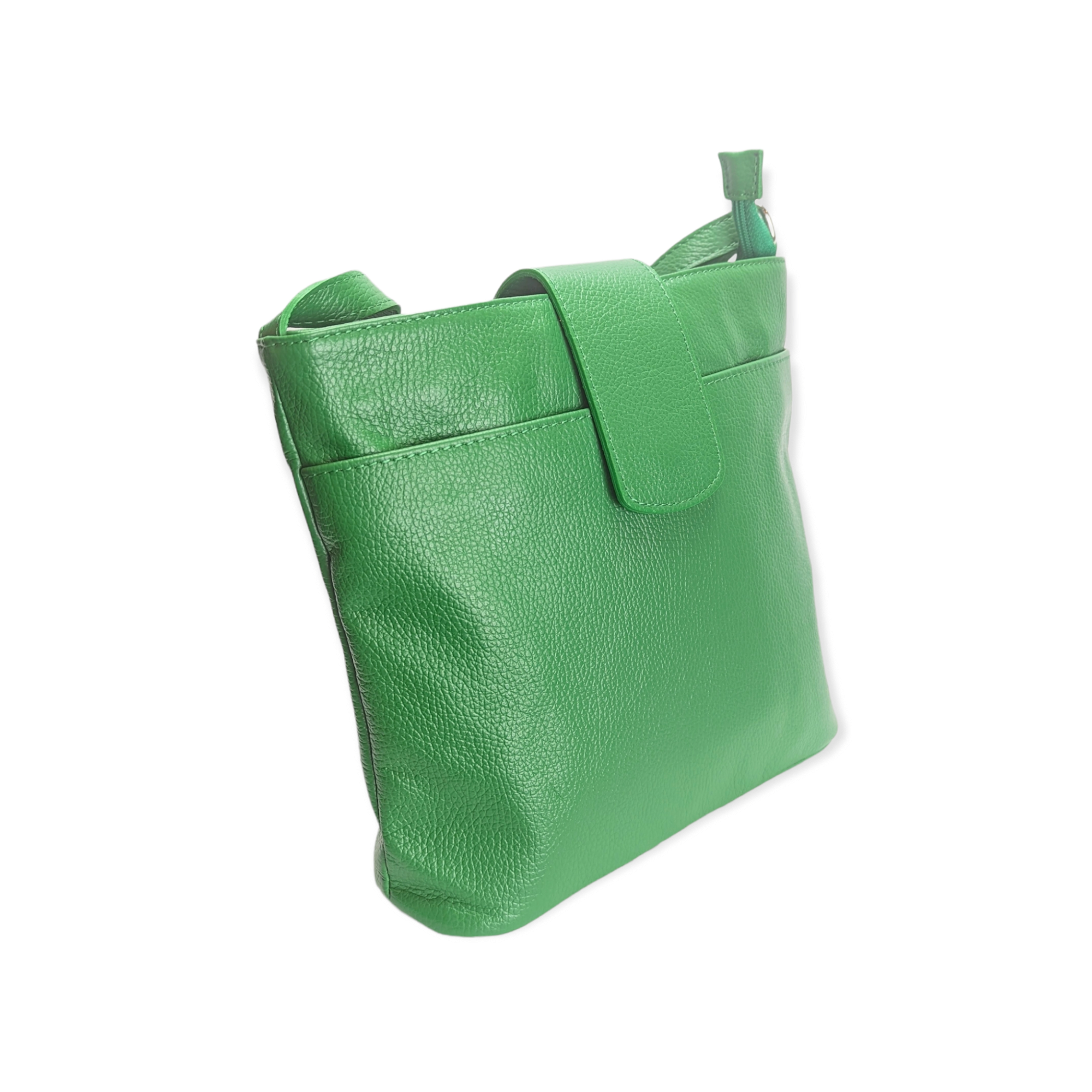 Italian Soft Leather Shoulder Crossbody Messenger bag with Adjustable Strap- Swolit New Stone - Image 2