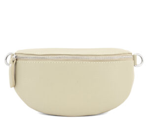 Italian Designer Leather Sling Bag Bum Bag- Stone