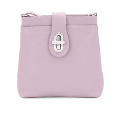 Italian Designer Leather Multi-compartment Crossbody Cleo Lilac