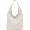 Italian Designer Soft Leather Plain Hobo Bag Swolit Alessandra - Stone