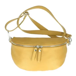 Alternative view of Italian Designer Leather Sling Bag  Bum Bag- Mustard