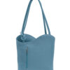 Italian Designer Leather Shoulder Bag Convertible Backpack Swolit-Aida Dusty Blue