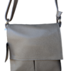 Italian Designer Leather Clutch Crossbody Monica- Dark Beige