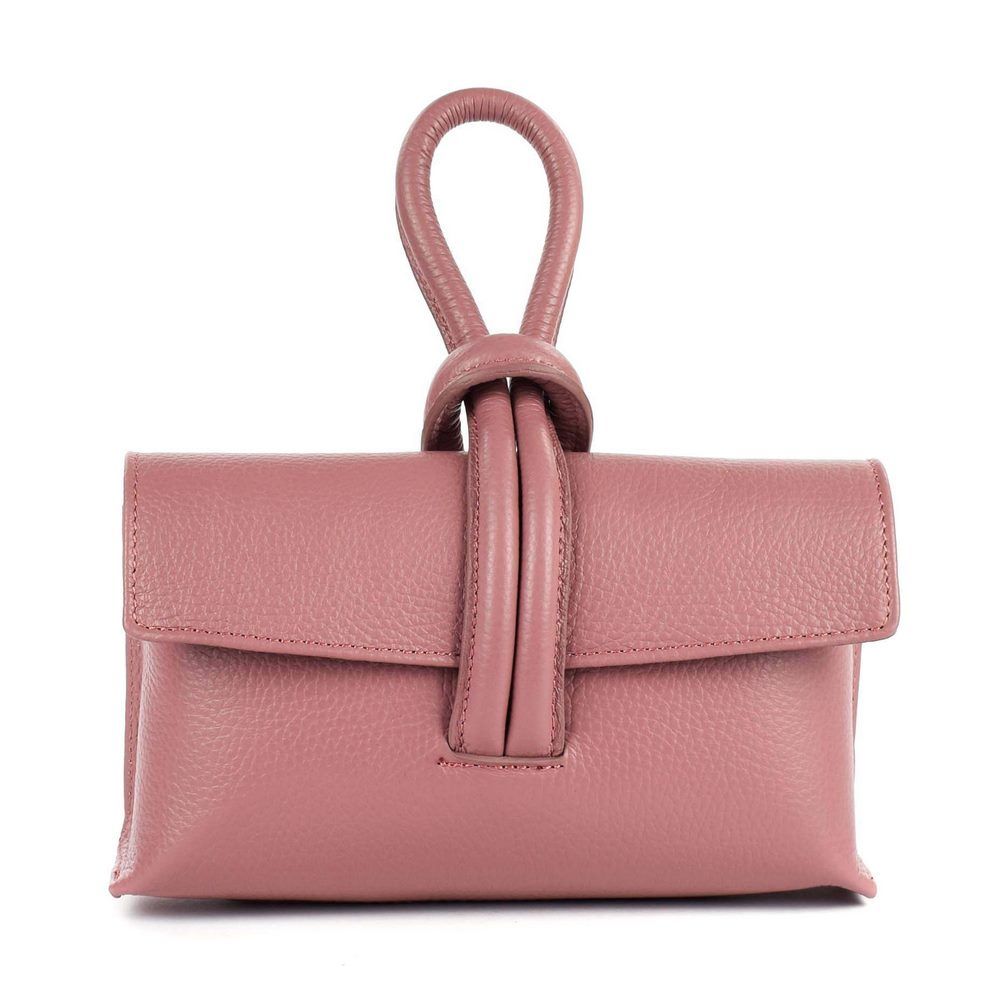 Italian Designer Soft Leather Full Grained Leather Clutch Crossbody Pull Through Loop Clara- Lilac - Image 2