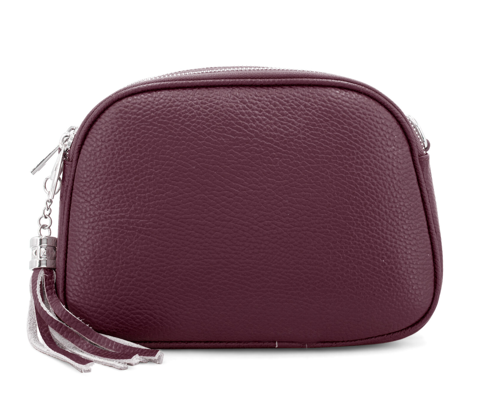 Burgundy Ritas Italian Leather Triple Compartments Cross body Camera bag Deluxe